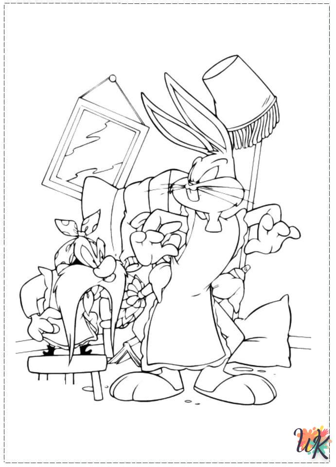 coloriage Bugs Bunny  licorne en ligne gratuit à imprimer 1