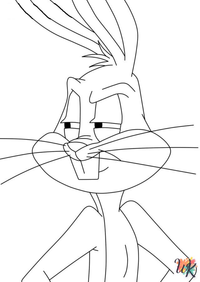 coloriage Bugs Bunny  à imprimer pour enfant de 8 ans