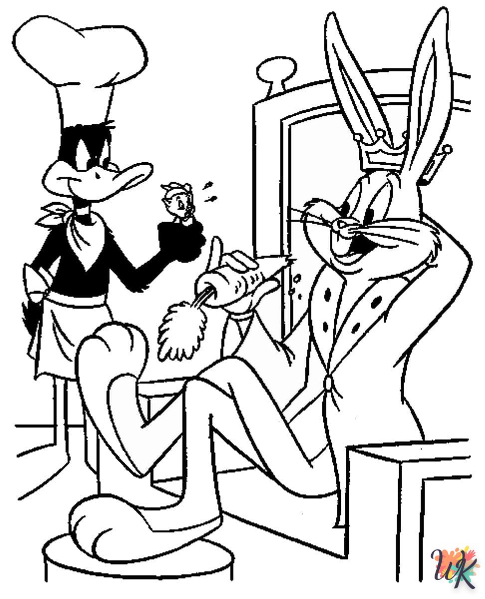 coloriage Bugs Bunny  pour enfant à imprimer 1