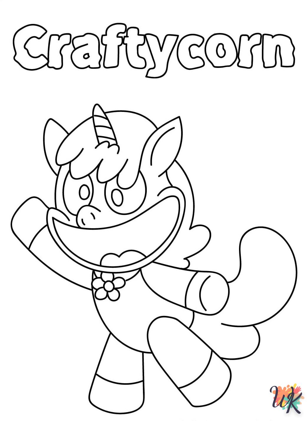 coloriage CraftyCorn  pour enfant a imprimer