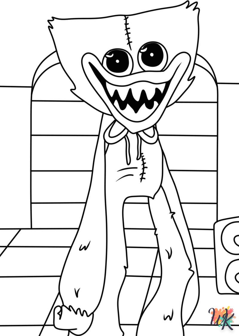 coloriage Huggy Wuggy  pour enfant de 8 ans