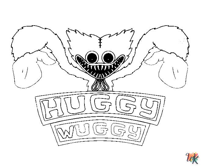 coloriage Huggy Wuggy  pour enfant de 4 ans