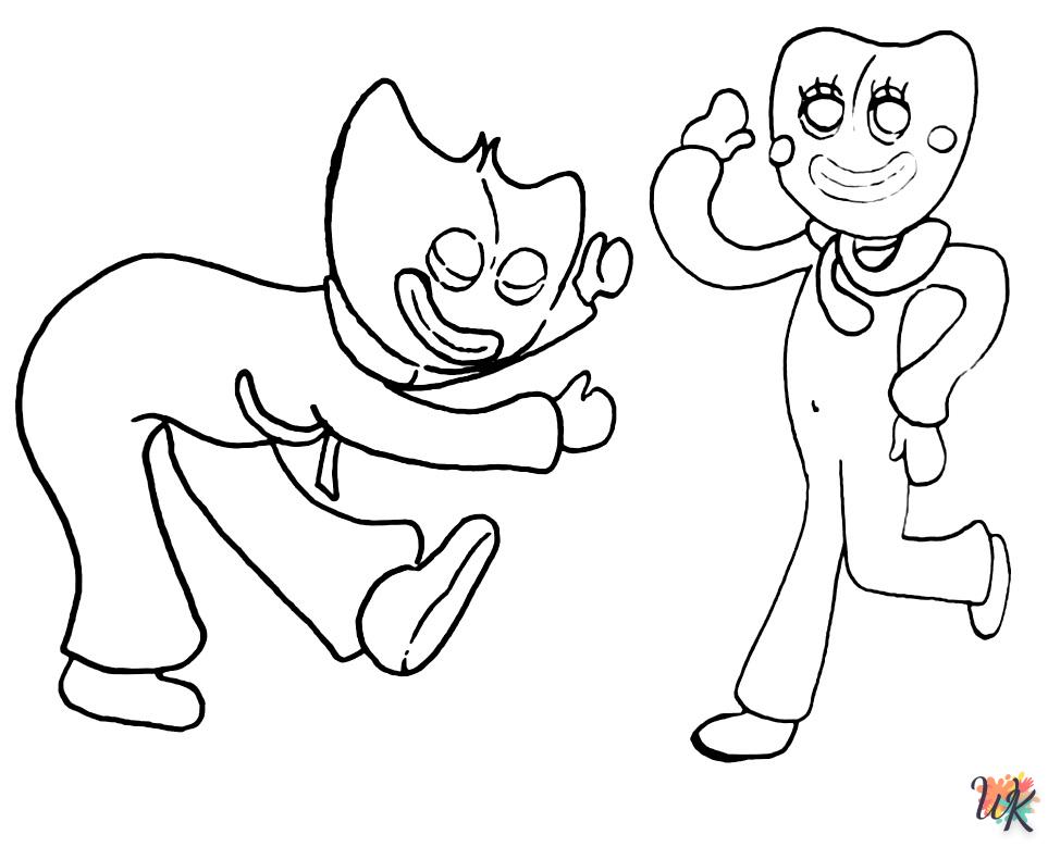 coloriage Huggy Wuggy  à imprimer pdf gratuit