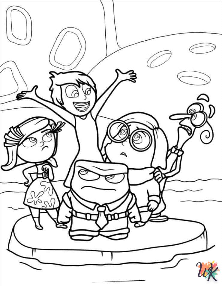 coloriage Inside Out  et decoupage a imprimer gratuit