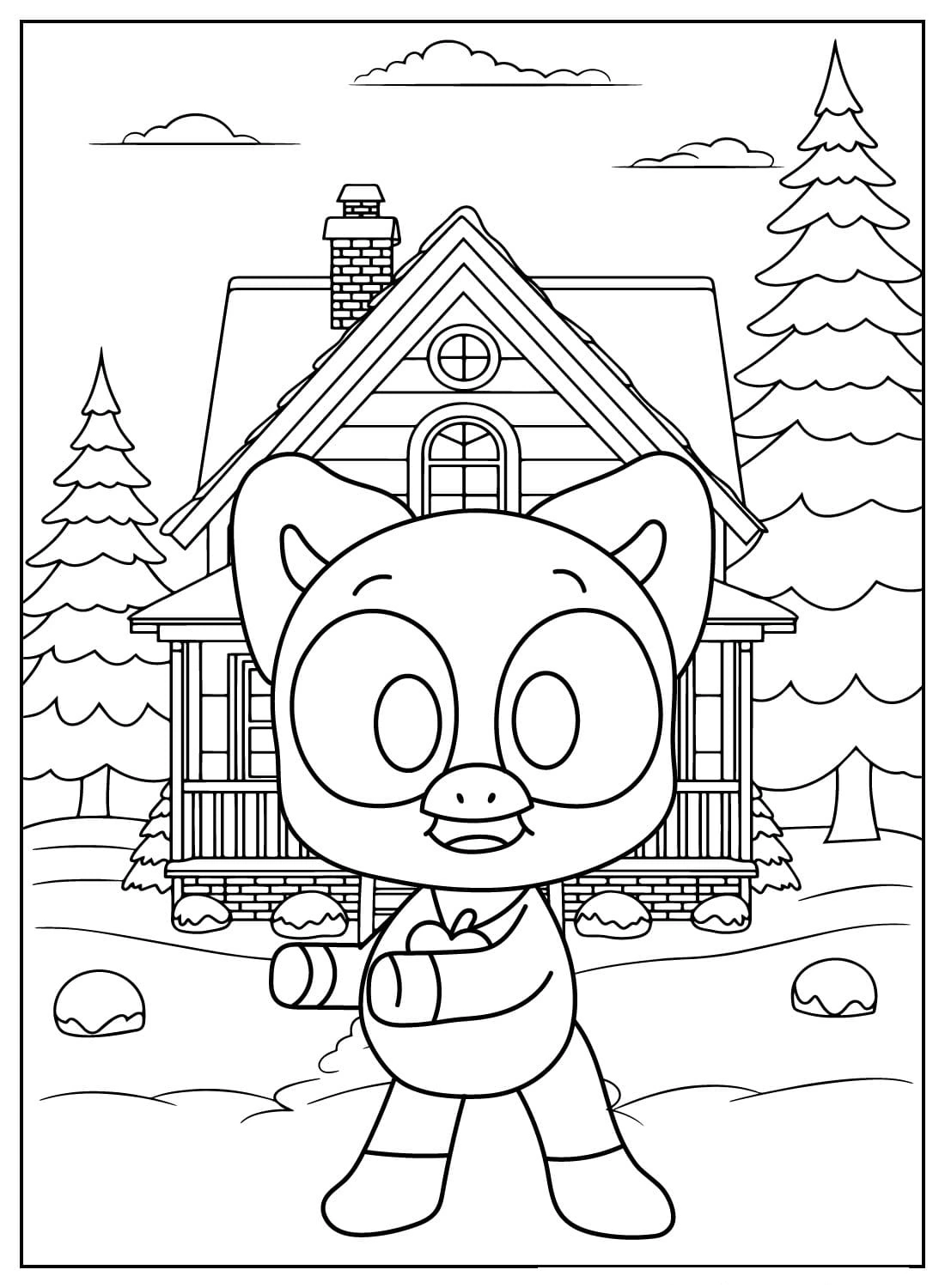 coloriage PickyPiggy  enfant a imprimer