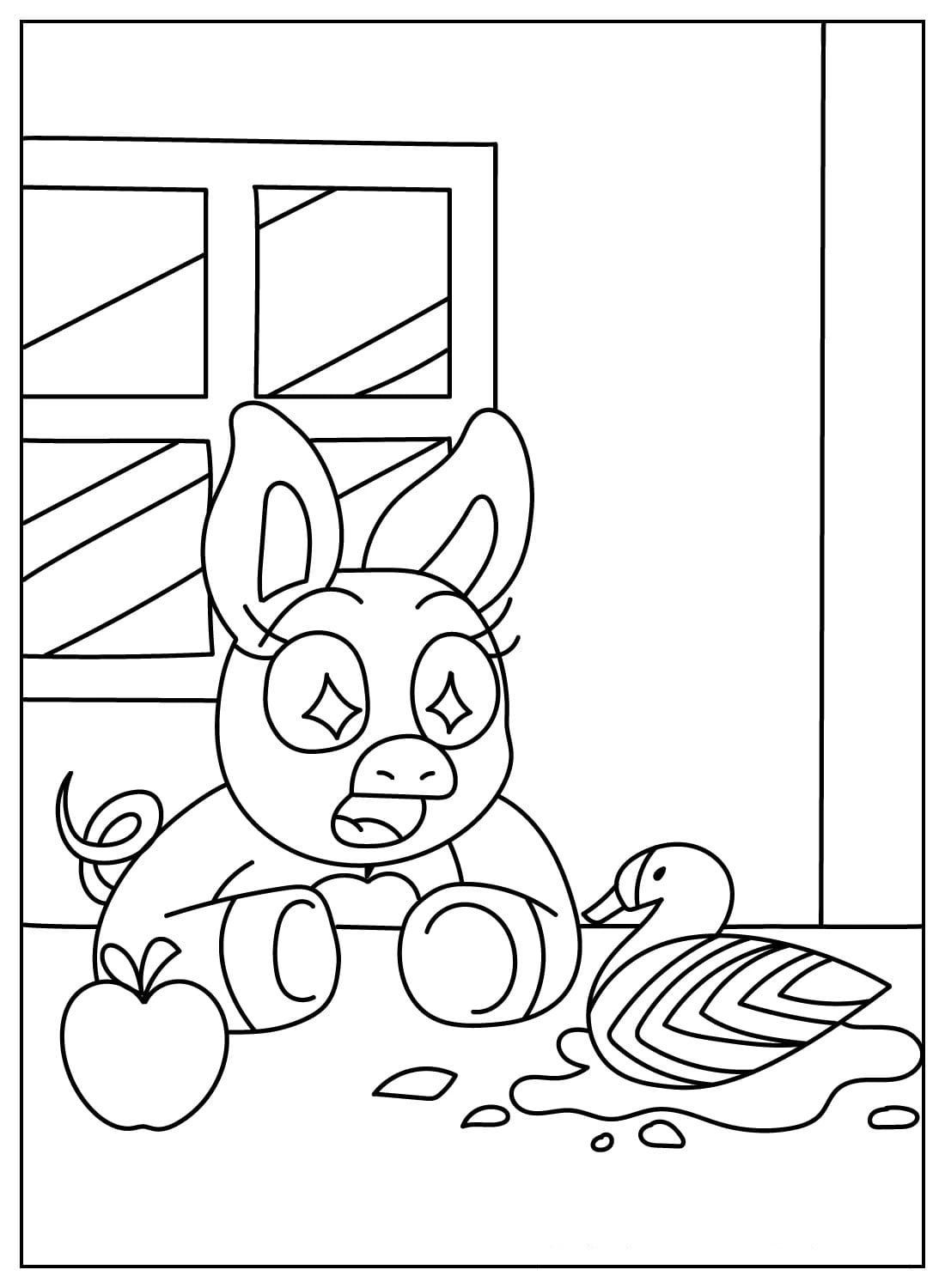 coloriage PickyPiggy  à imprimer pdf gratuit