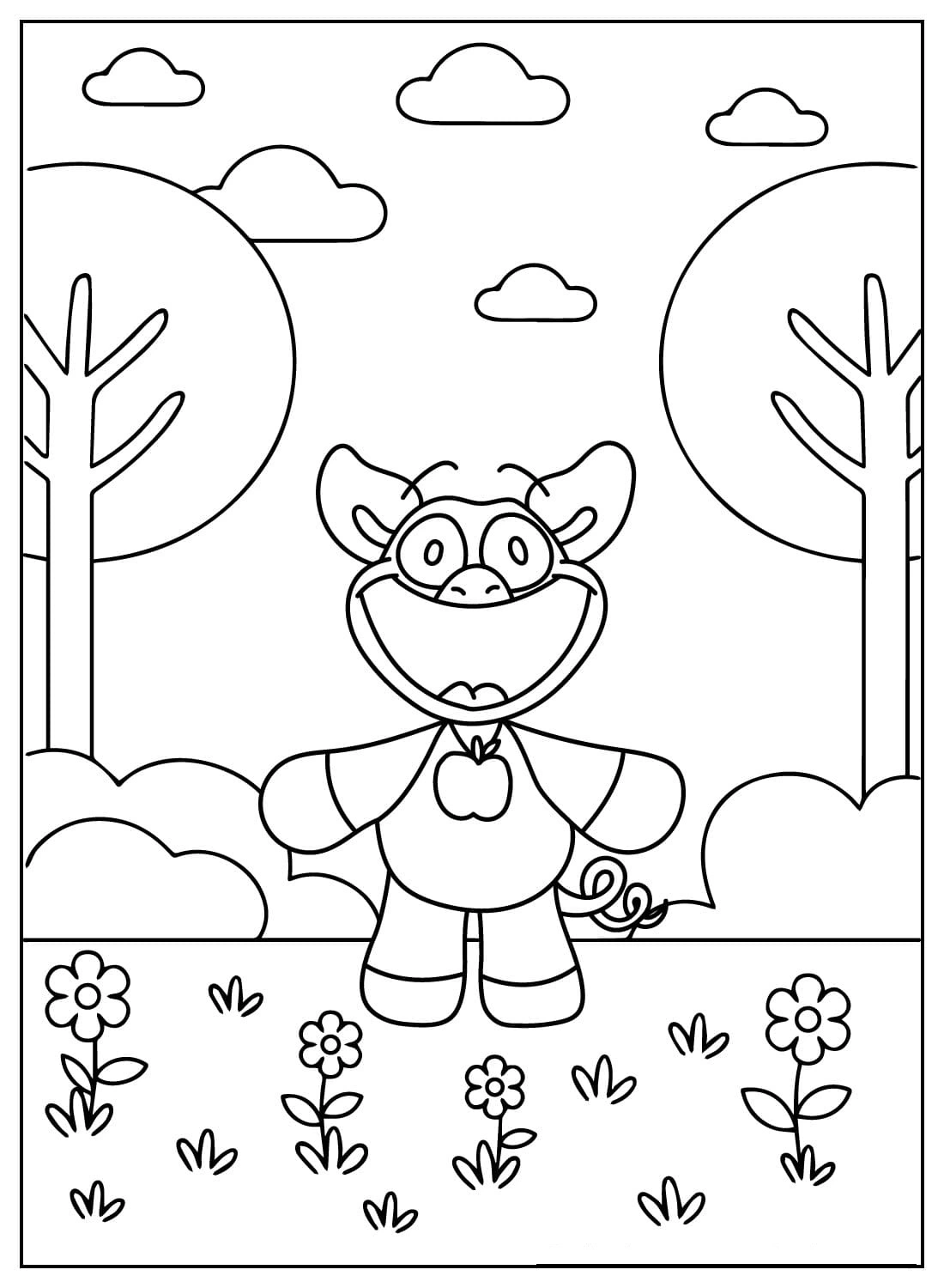 coloriage PickyPiggy  enfant 4 ans a imprimer