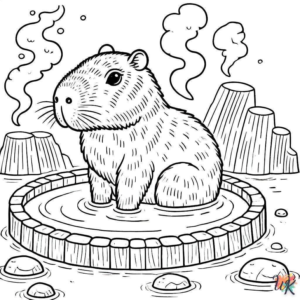 coloriage Capybara  en ligne gratuit pour 12 ans