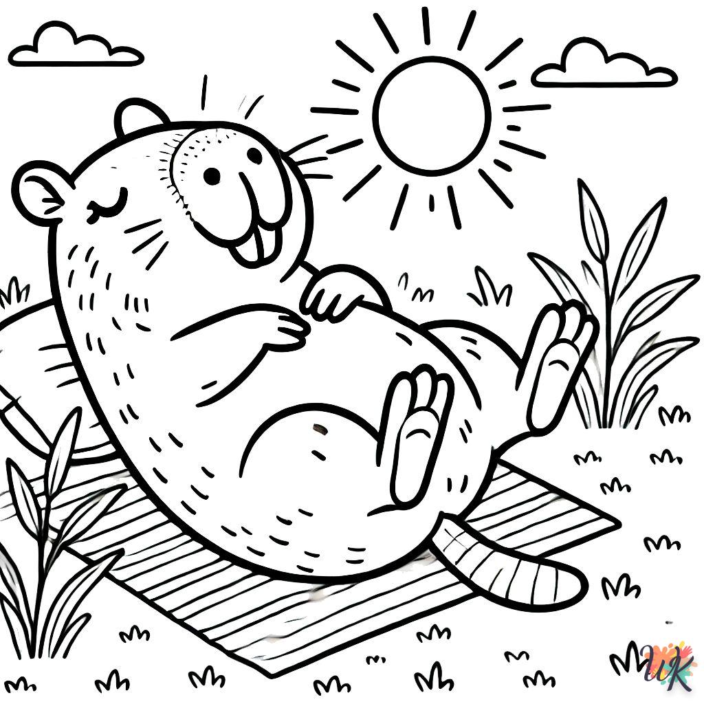 coloriage Capybara  pour enfant à imprimer