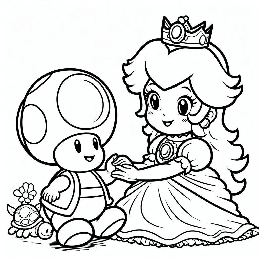 coloriage Toad  à imprimer pour enfant de 12 ans