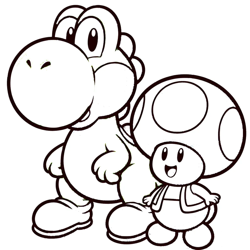 coloriage Toad  à imprimer kawaii