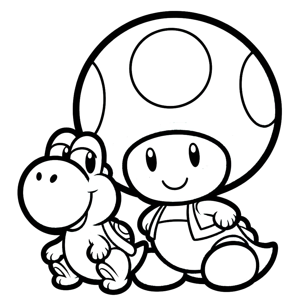 activité coloriage Toad  en ligne