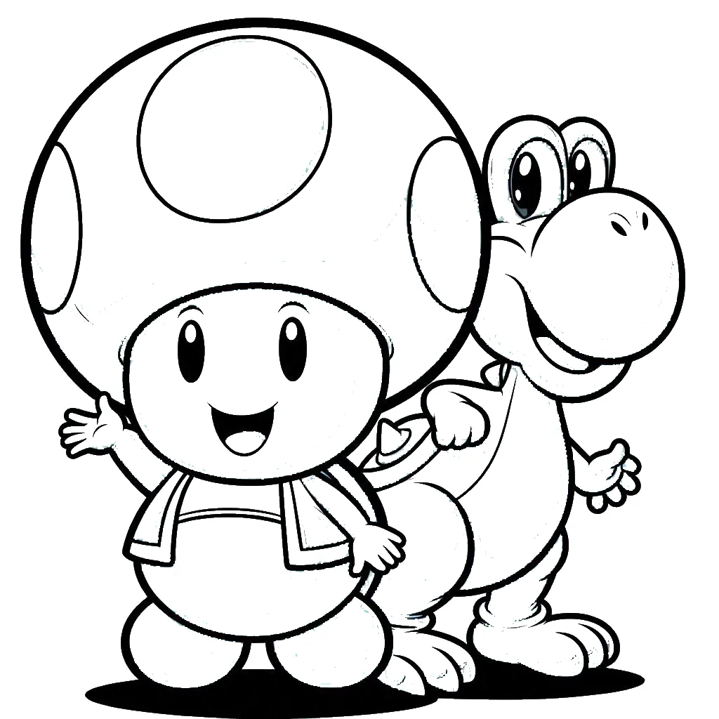 alphabet coloriage Toad  en ligne