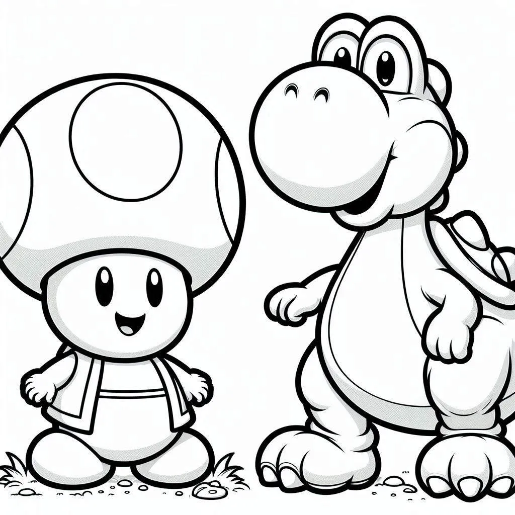 coloriage Toad  à imprimer pour enfants