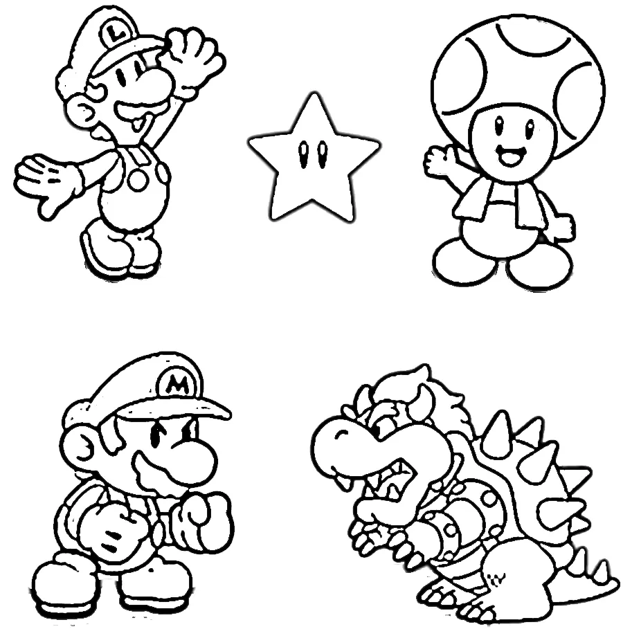 coloriage Toad  à imprimer